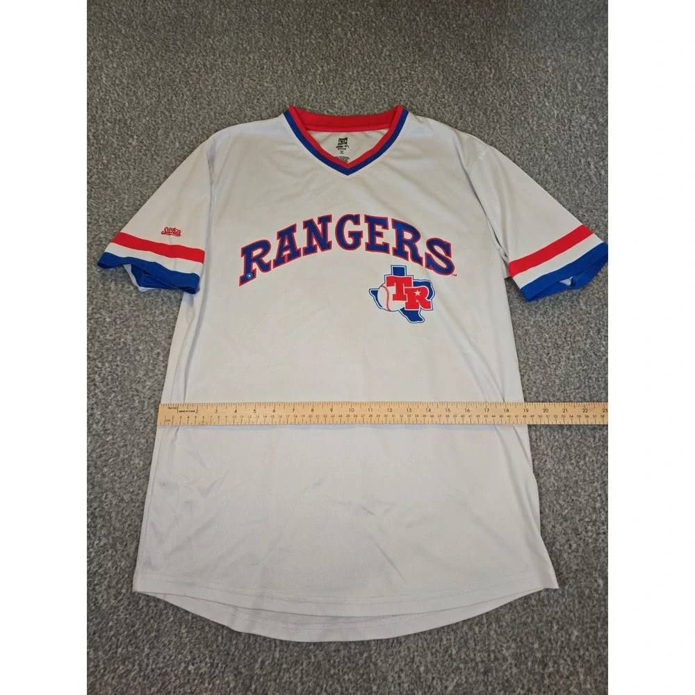 Texas Rangers Retro Throwback SGA Pullover Jersey V-Neck Medium